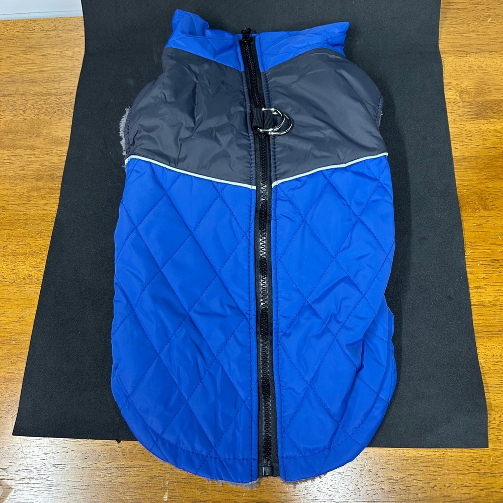 JoyDaog Blue Winter Dog Coat Medium Puppy Jacket Fleece Lined Large